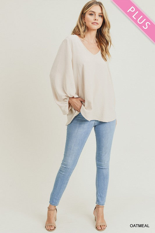 Balloon Sleeve Top S-3X – Shapely + Chic