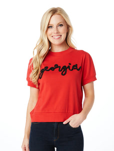 Georgia Glitter Script Shirt- S-3X
