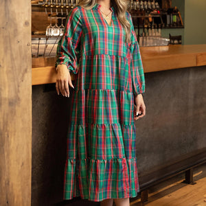 Christina Plaid Dress- Curvy