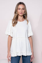 Load image into Gallery viewer, Short Ruffle Sleeve Top