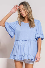 Load image into Gallery viewer, Short Ruffle Sleeve Top