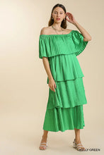 Load image into Gallery viewer, Green Tiered Maxi Dress