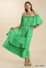 Load image into Gallery viewer, Green Tiered Maxi Dress