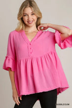 Load image into Gallery viewer, Pink Babydoll Top