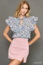Load image into Gallery viewer, Baby Blue Floral Top