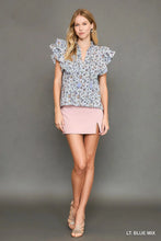 Load image into Gallery viewer, Baby Blue Floral Top