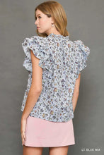 Load image into Gallery viewer, Baby Blue Floral Top
