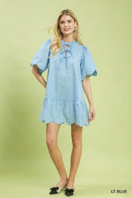Load image into Gallery viewer, Baby Blue Eyelet Dress
