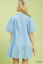 Load image into Gallery viewer, Baby Blue Eyelet Dress