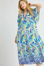 Load image into Gallery viewer, Boho Swirl Print Midi Dress
