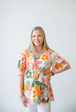 Load image into Gallery viewer, FLORAL PRINT LAYERED RUFFLE SLEEVE TOP S-XL