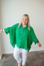 Load image into Gallery viewer, Washed Satin Button Down Loose Fit Top S-3x