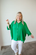 Load image into Gallery viewer, Washed Satin Button Down Loose Fit Top S-3x