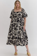 Load image into Gallery viewer, Black Floral Dress- Curvy