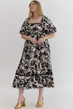 Load image into Gallery viewer, Black Floral Dress- Curvy