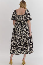 Load image into Gallery viewer, Black Floral Dress- Curvy