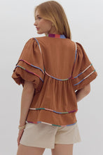 Load image into Gallery viewer, Camel Puff Sleeve Top