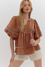 Load image into Gallery viewer, Camel Puff Sleeve Top