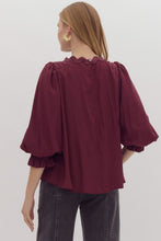 Load image into Gallery viewer, Baby doll Solid Balloon Sleeve Top *2 Colors Available*