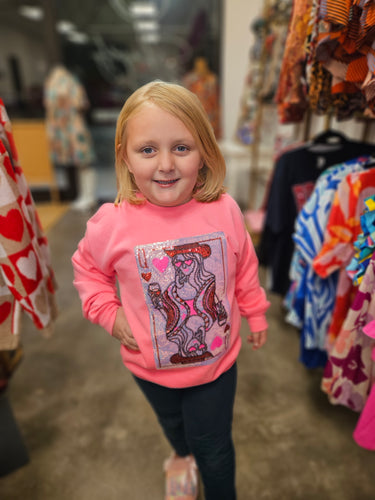 Queen Of Hearts Sequin Sweater or Tshirt S-3x