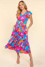 Load image into Gallery viewer, MIDI MULTI COLOR GEOMETRIC DRESS WITH POCKETS S-3X
