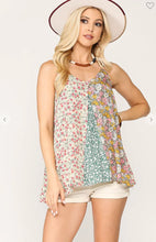 Load image into Gallery viewer, Let it Go Free Floral Boho Tank S-3X