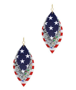 USA Glitter Earrings